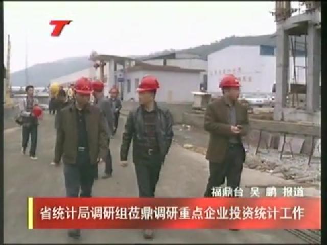 省統計局調研組蒞鼎調研重點企業投資統計工作