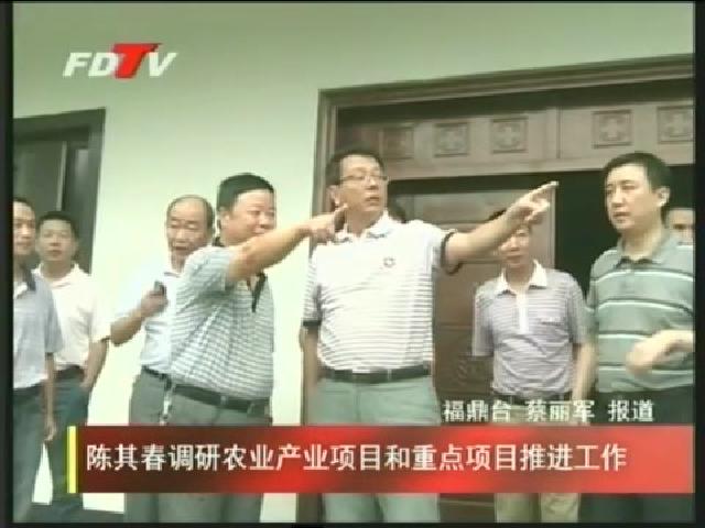陳其春調研農業產業項目和重點項目推進工作