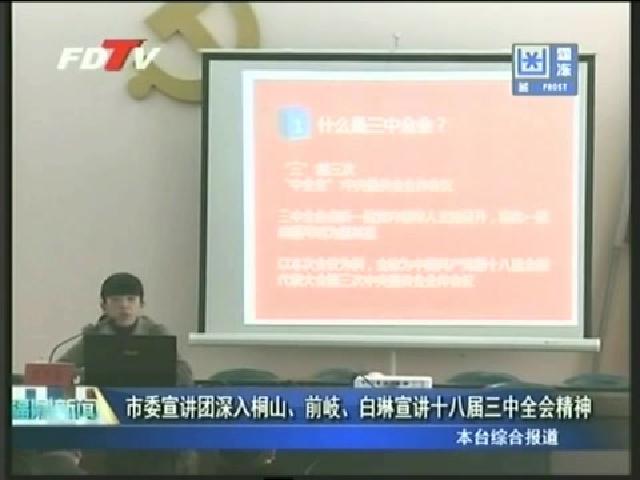 市委宣講團深入桐山、前岐、白琳宣講十八屆三中全會精神