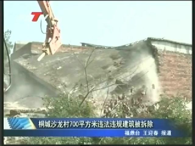 桐城沙龍村700平方米違法違規建筑被拆除
