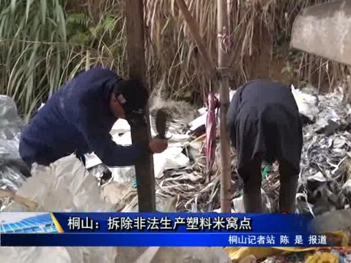 桐山：拆除非法生產塑料米窩點