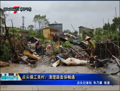 點頭鎮江美村：清理路面保暢通