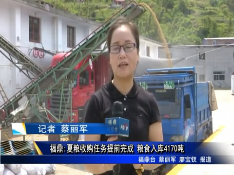 福鼎:夏糧收購任務提前完成 糧食入庫4170噸