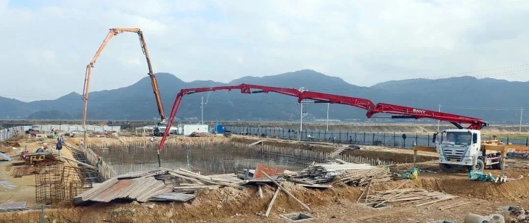 點頭鎮污水處理廠進展順利，場地基礎建設初具規模！