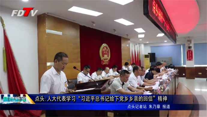 點頭:人大代表學習“習近平總書記給下黨鄉鄉親的回信”精神