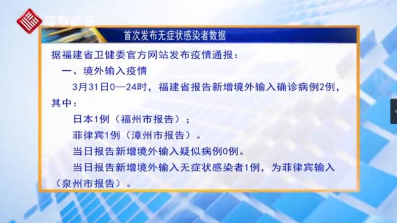 首次發布無癥狀感染者數據！福建新增境外輸入確診病例2例，現有輸入性無癥狀感染者16例