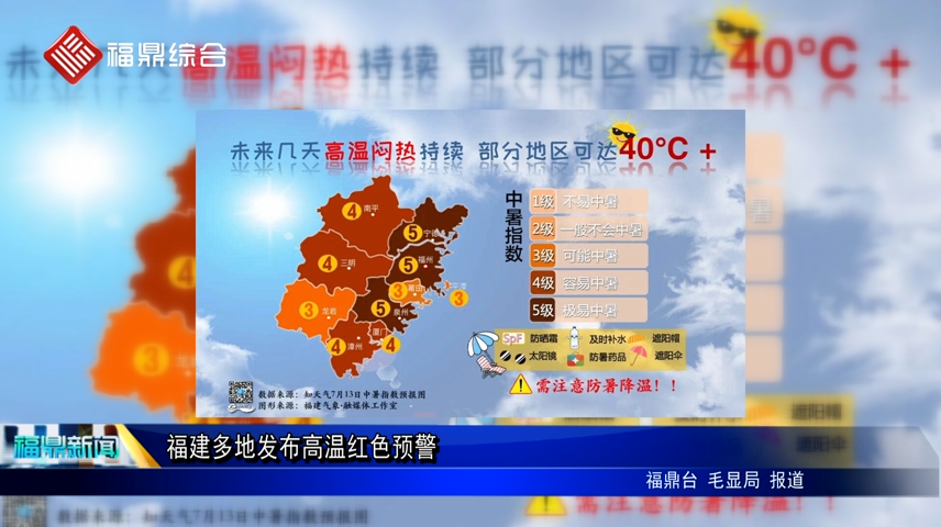 福建多地發布高溫紅色預警