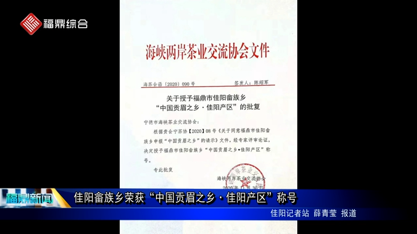 佳陽畬族鄉榮獲“中國貢眉之鄉·佳陽產區”稱號
