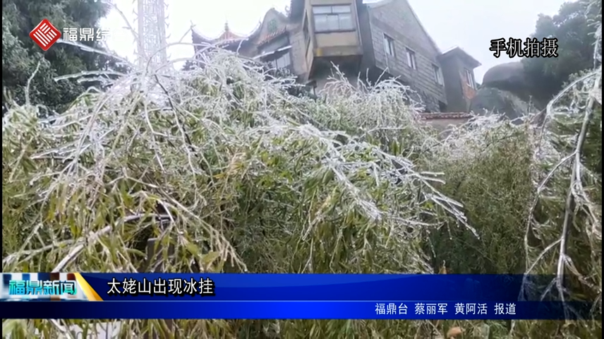 太姥山出現冰掛