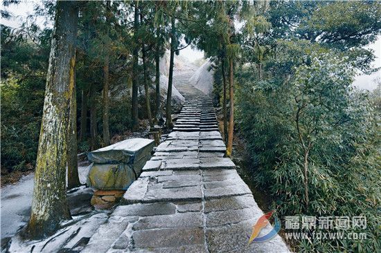 太姥山景區迎來2021年的第一場降雪