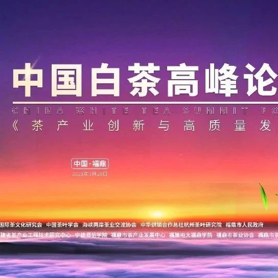 開茶節當天，別忘了還有這場中國白茶高峰論壇！