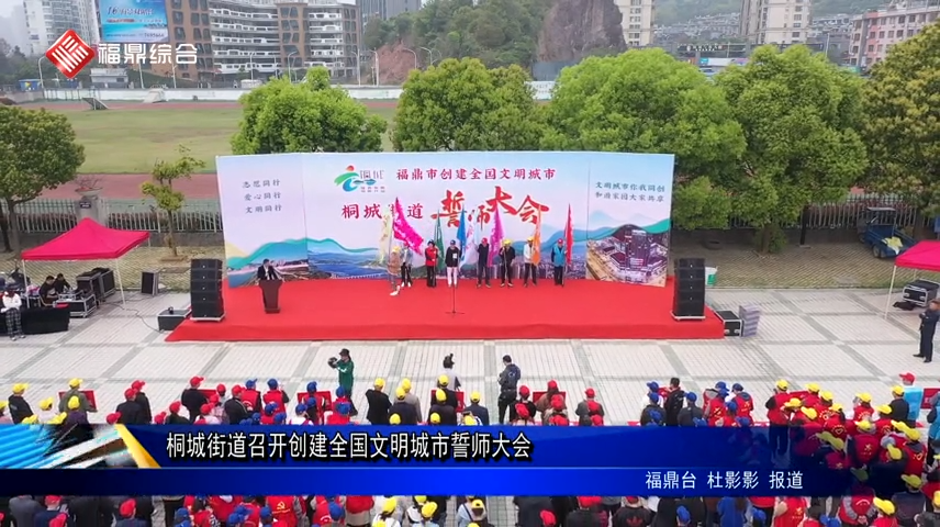 桐城街道召開創建全國文明城市誓師大會