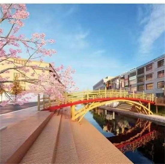 最新進展！跨河廊橋主體結構吊裝完成
