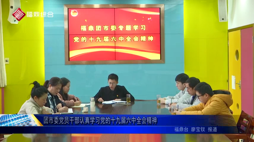 團市委黨員干部認真學習黨的十九屆六中全會精神