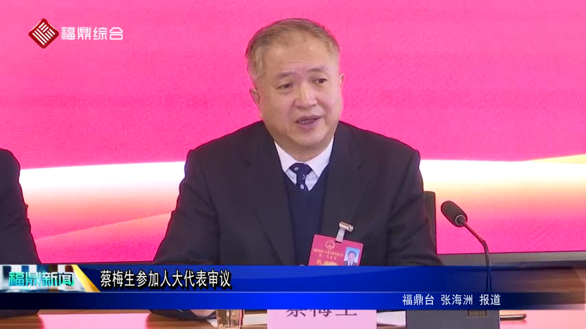 蔡梅生參加人大代表審議
