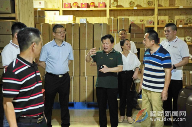“兩岸福茶”暨統促會會長陳承茂一行蒞臨茶鄉點頭的廣林福茶企參觀指導