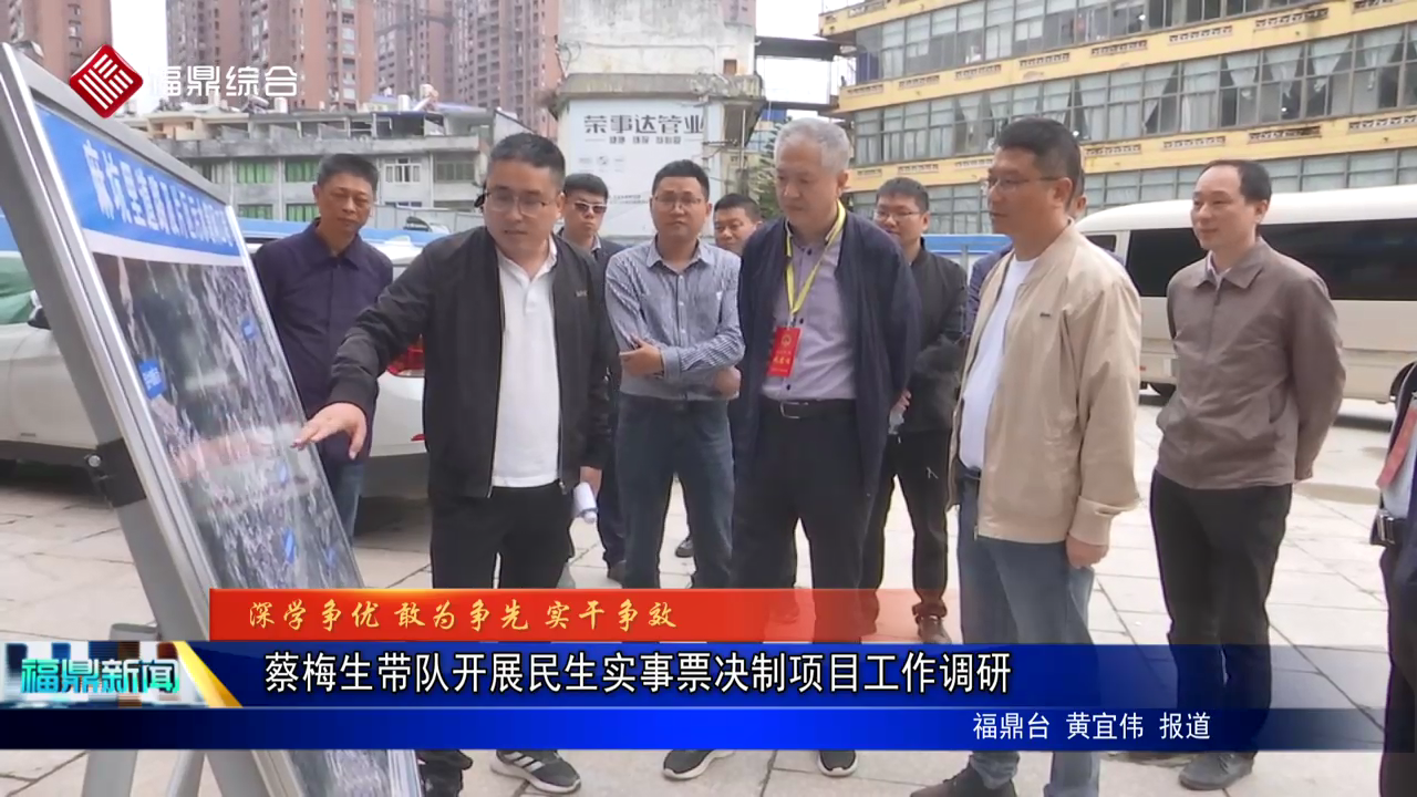 蔡梅生帶隊開展民生實事票決制項目工作調研