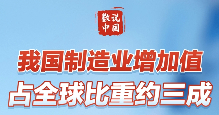 我國制造業增加值占全球比重約三成